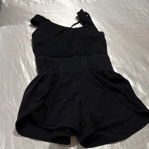 Black Athletic Romper